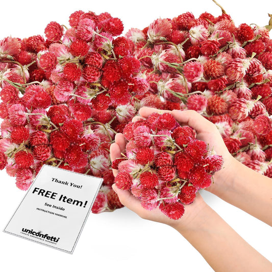 Dried Flower Red Plum Biodegradable Confetti - Real Flower Petals for Weddings, Flower Girl Toss, Wedding Send Off Ideas, Party Table Decoration | Boxed - 8oz (0.5lbs)