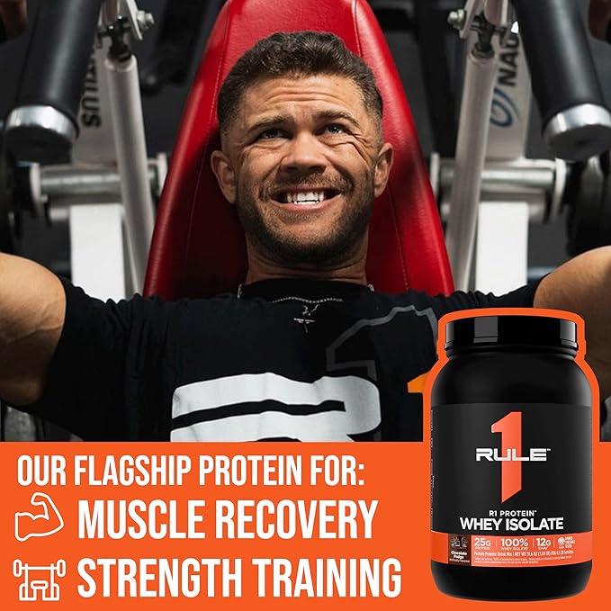 Rule 1 R1 Protein Whey Isolate - with 25g Protein & 6g BCAA Exclusively from Isolated & Hydrolyzed Sources for Workout Recovery (2 Pounds*, Salted Carmel)