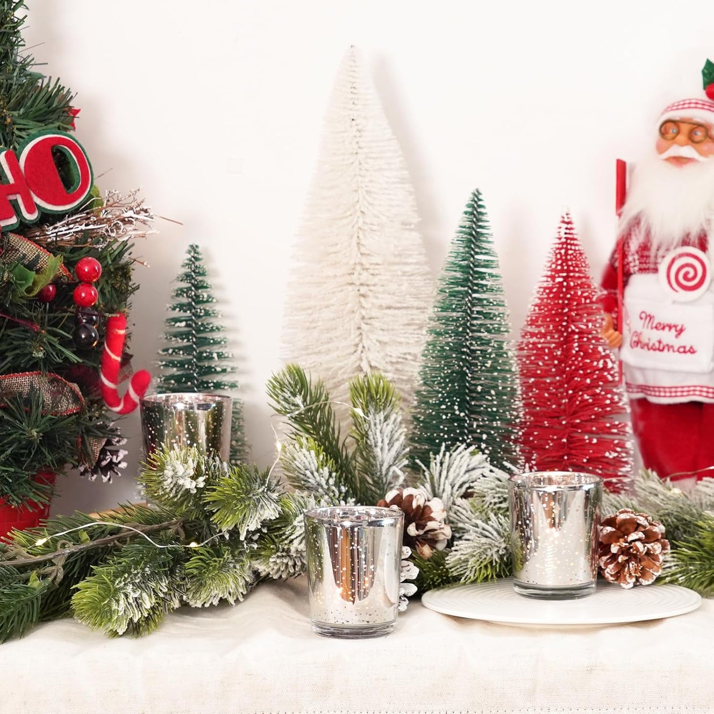 Homemory 36 Pcs Silver Votive Candle Holders, Mercury Glass Candle Holder, Tealight Candle Holders for Table Centerpieces, Baby Shower, Party, Anniversary, Wedding, Home Decor, Halloween, Christmas