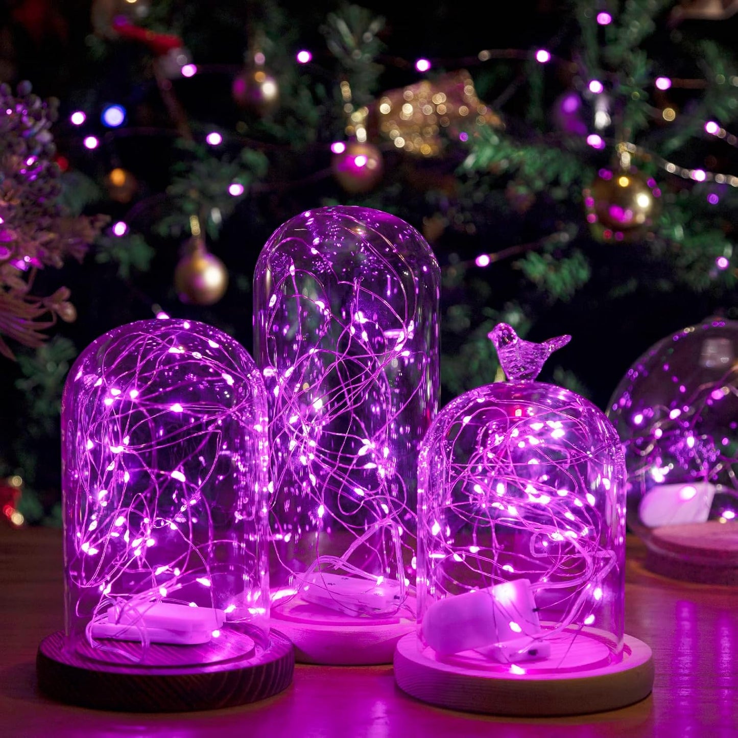 HXWEIYE 12 Pack 7ft 20LED Pink Fairy Lights Battery Operated for Mason Jar DIY Wedding Party Bedroom Patio Christmas Décor