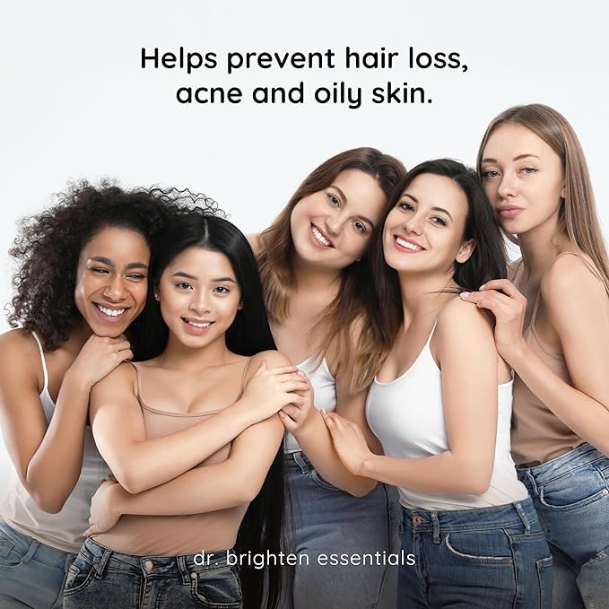 Dr. Brighten Saw Palmetto Plus - Natural Dietary Supplement for Women - PCOS Support to Prevent Hair Loss Acne Oily Skin