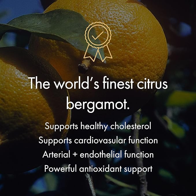 NAOMI Italian Citrus Bergamot Plus Nitric Oxide Boost, Award-Winning Cardiologist Dvlpd, Supports Healthy Cholesterol & Blood Pressure in Normal Range, with 7 Key Polyphenols, 30-Day Supply