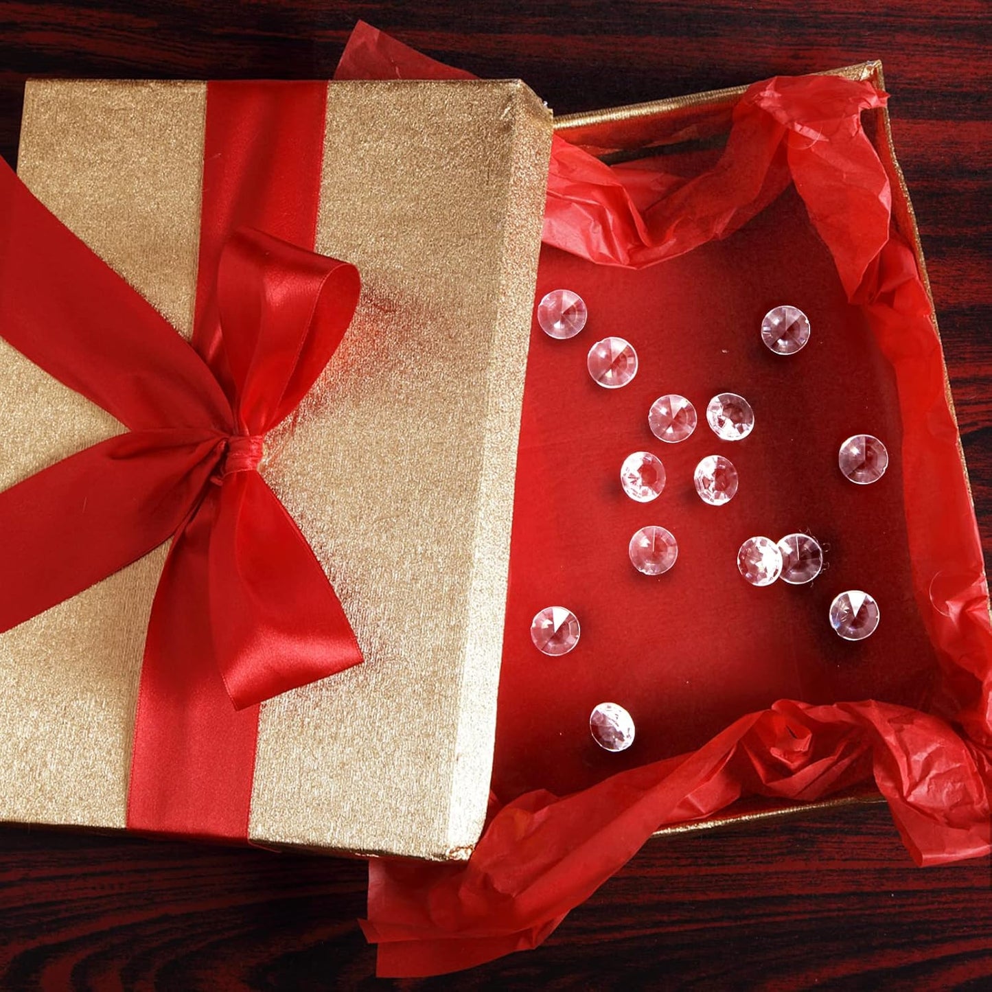 1000pcs/ Pack Wedding Table Acrylic Diamond Scatter Crystals Confetti Acrylic Gems Vase Fillers Rhinestones for Wedding, Bridal Shower, Vase Beads Decorations (12mm, Aqua Blue)