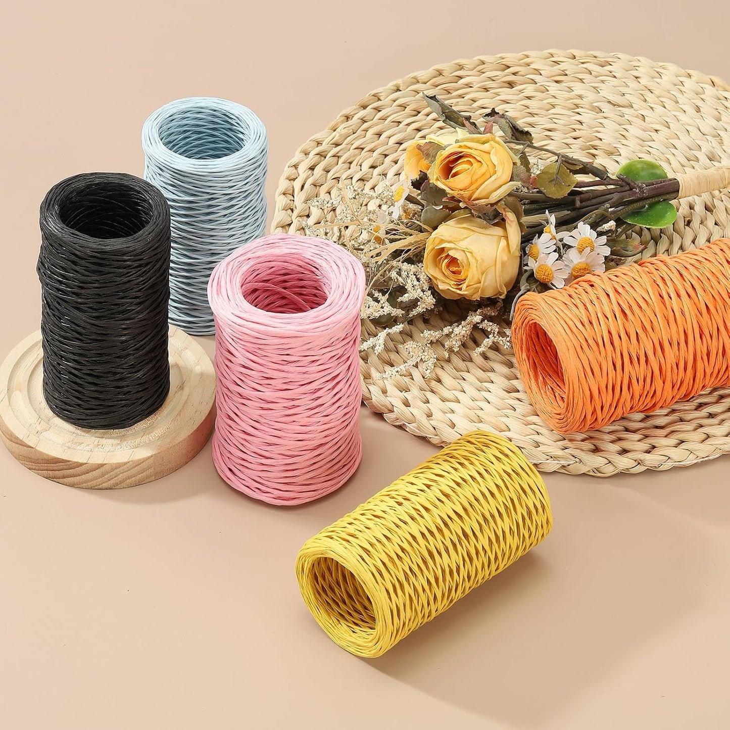 uxcell 55 Yards Floral Bind Wire Wrap Twine, 1mm Floral Wire Vine Bind Wire Rustic Craft Wire for DIY Projects Flower Bouquet Making Wreath Gift Wrapping Wedding Decoration, Pink