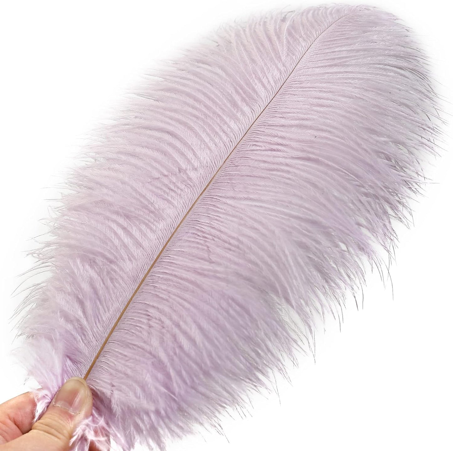 Ballinger Lavender Ostrich Feathers Bulk - 24Pcs 8-10inch Light Purple Feathers for Party Centerpieces, Flower Arrangement and Home Decor