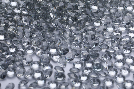 5000 pcs/Pack Wedding Table Scatter Confetti Crystals Acrylic Diamonds 6 mm Rhinestones for Wedding, Bridal Shower, Vase Beads Decorations (6mm, Light Gray)