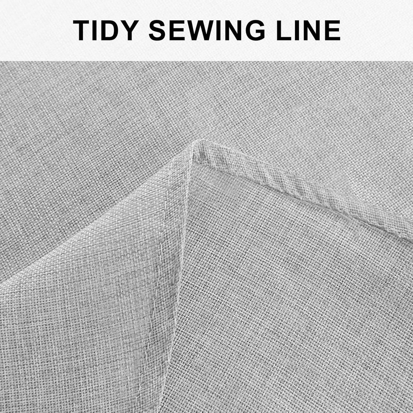 Hiasan 120 Inch Round Tablecloth Linen - Wrinkle and Stain Resistant Washable Polyester Fabric Table Cloth for Patio Dining Room Kitchen Party, Light Grey