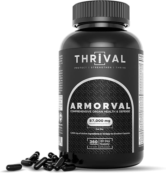 ARMORVAL Cycle Support, PCT | Most Stacked Organ Protector – Ultra-Potent Extracts with Milk Thistle 50:1, Astragalus 20:1, NACET & TUDCA | Liver, Kidney, Heart & More | 360 Caps
