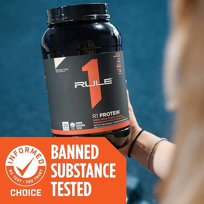 Rule 1 R1 Protein Whey Isolate - with 25g Protein & 6g BCAA Exclusively from Isolated & Hydrolyzed Sources for Workout Recovery (2 Pounds*, Salted Carmel)