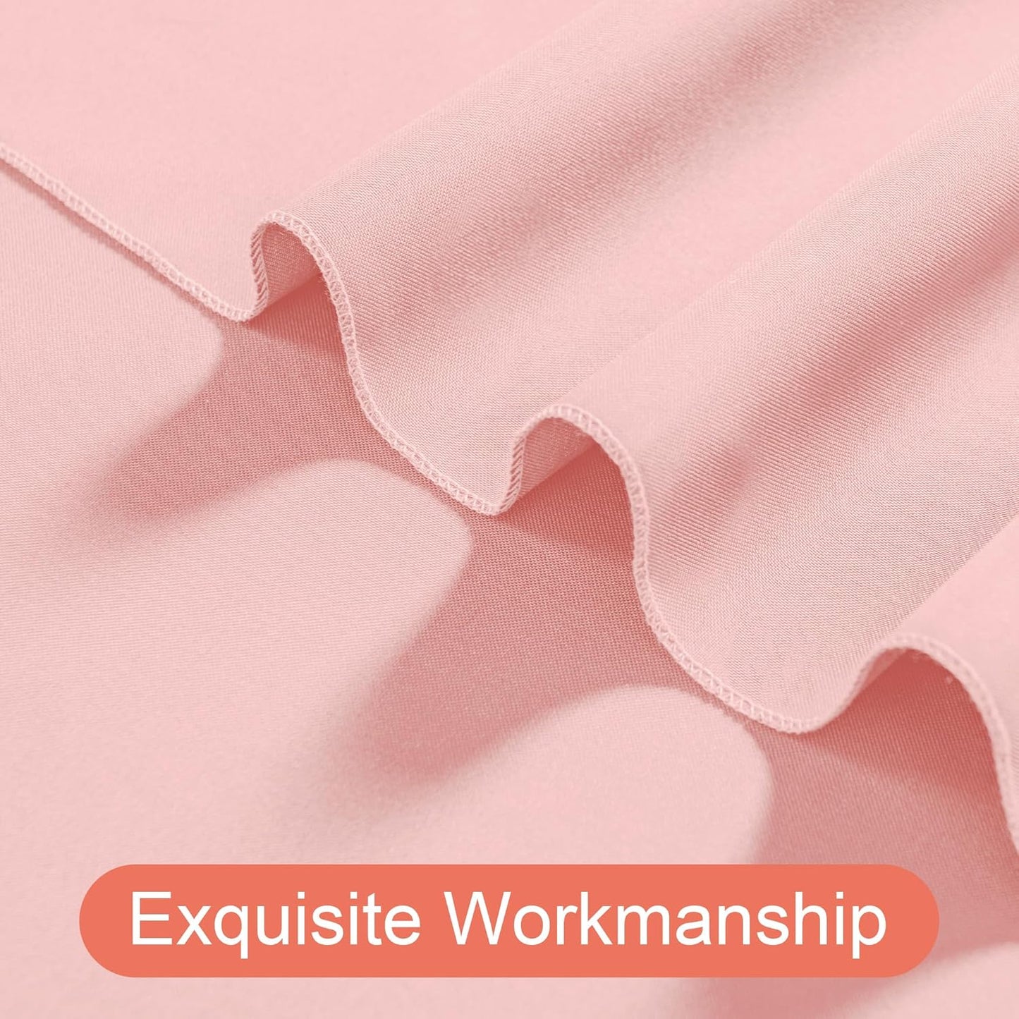 DWCN 10x7 FT Blush Pink Backdrop Curtains for Parties, Photography Backdrop Drapes with Rod Pockets for Wedding Decorations Stage Birthday Family Gatherings, 2 Panels 5ft x 7ft