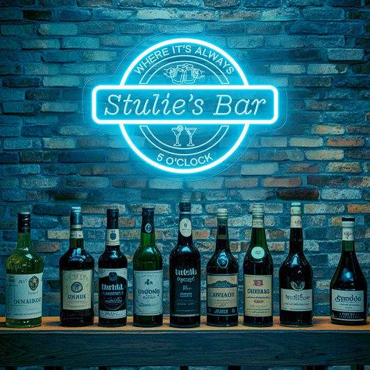 Custom Bar Neon Sign for Wall Decor, Personalized Cocktail Beer LED Light Up Signs for Home Bar, Customized Neon Lights Signs for Men Dad Gifts, Man Cave Pub Tavern Bistro Lounge Business Decor