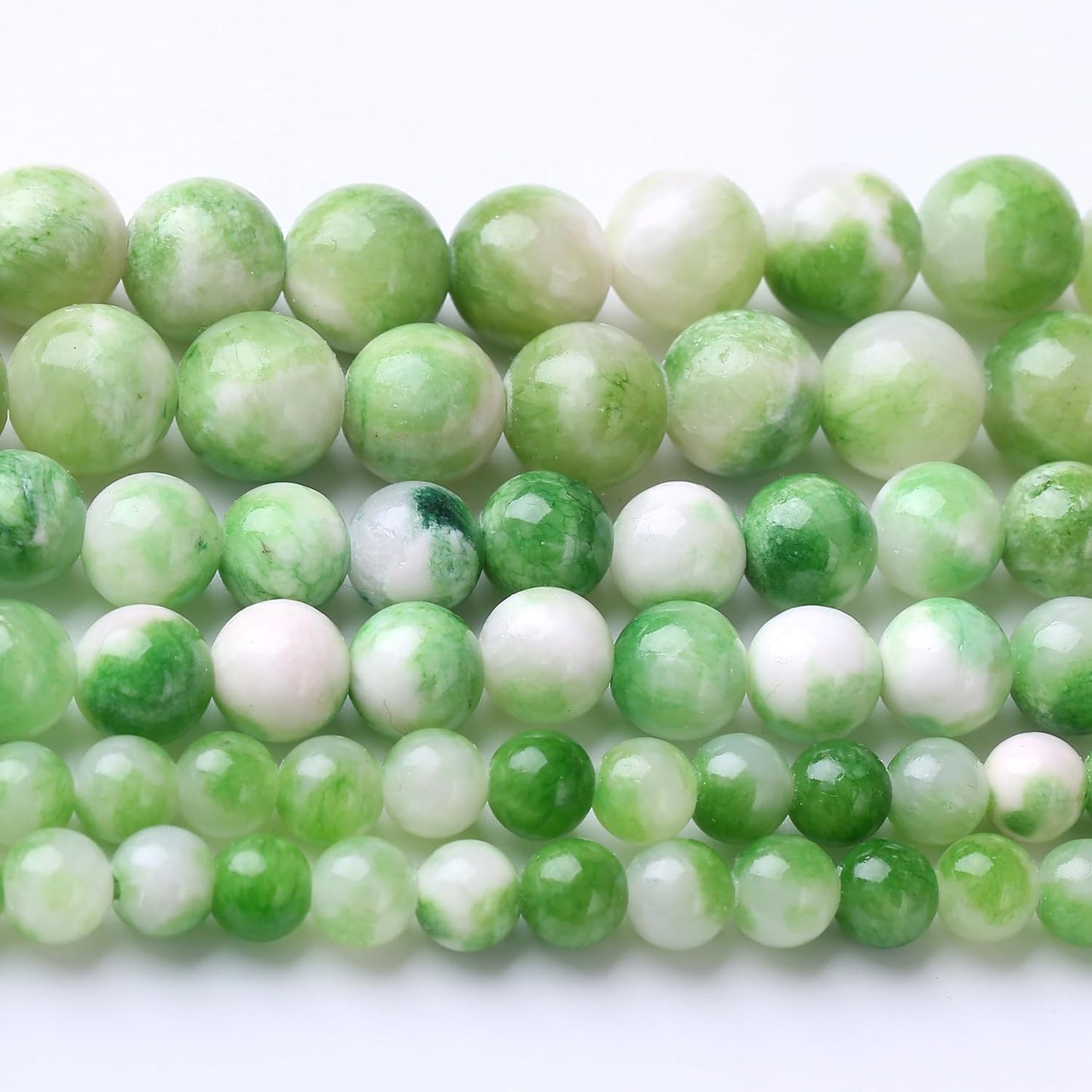 Green Persian Jade Stone Beads Gemstone Round Crystal Energy Jade Beads Stone Beads for Jewelry Making DIY Bracelet Necklace Jewelry Making 1 Strand 15.5inch 4MM