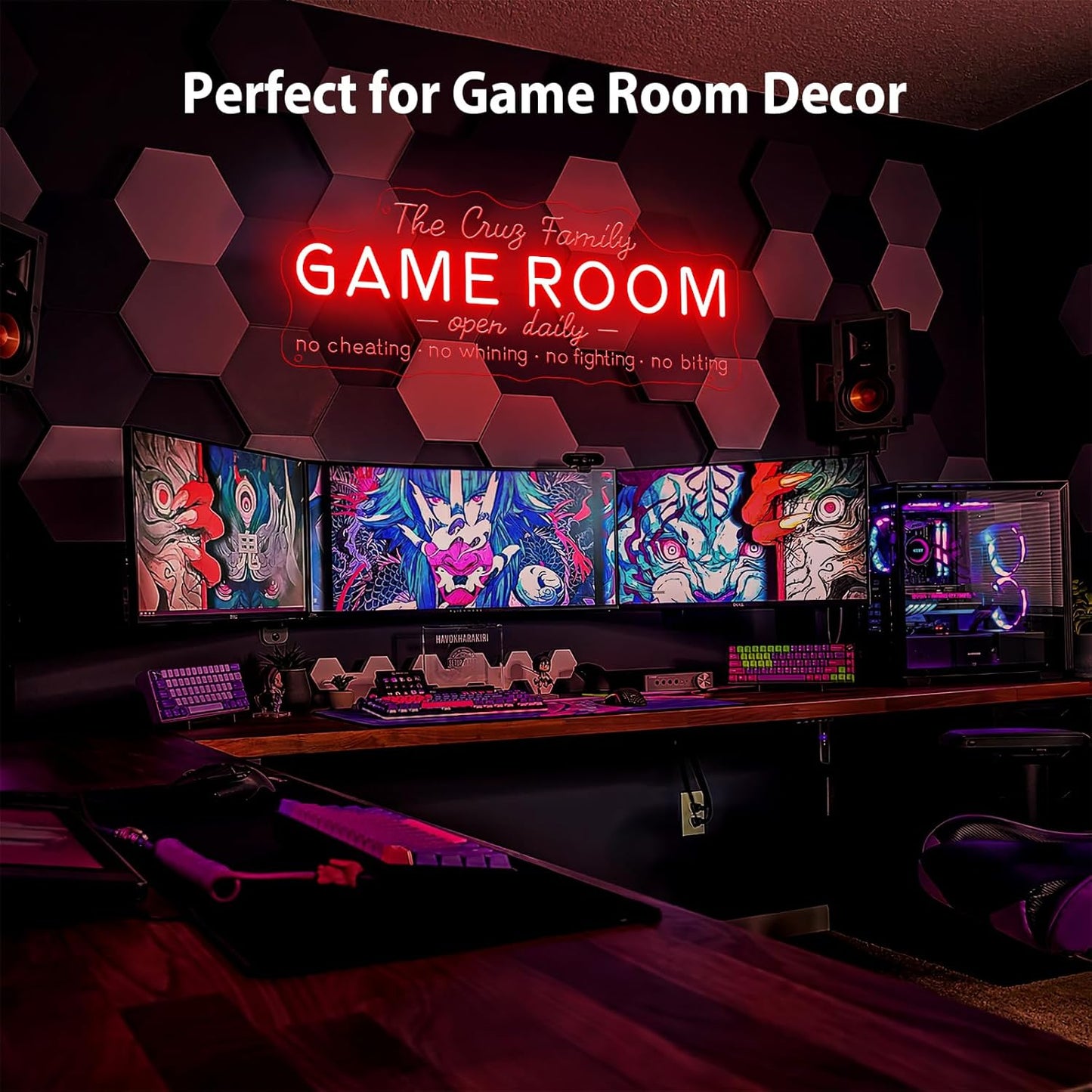 Custom Game Room Neon Sign for Wall Decor, Personalized LED Neon Name Signs, Dimmable Game Light Up Signs Customizable for Playroom Gaming Zone Man Cave Bedroom, Men Boys Gamer Birthday Gifts