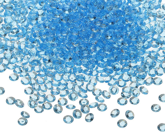 PATIKIL 4000 Pcs Wedding Table Scatter Confetti Crystals 6mm Acrylic Diamonds Vase Fillers Gems for Table Centerpiece Decorations Party Vase Beads, Light Blue