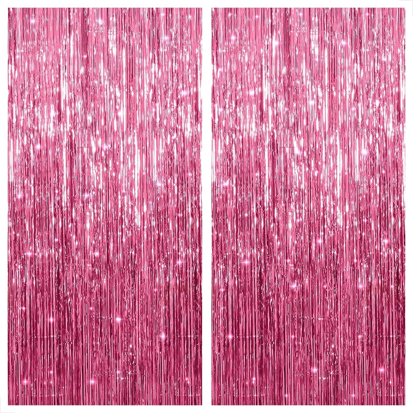 KatchOn, Pink Streamers for Pink Party Decorations - Pack of 2 | Fringe Backdrop for Birthday Decorations | Disco Party Decorations, Baby Shower, Bachelorette Party Decoration