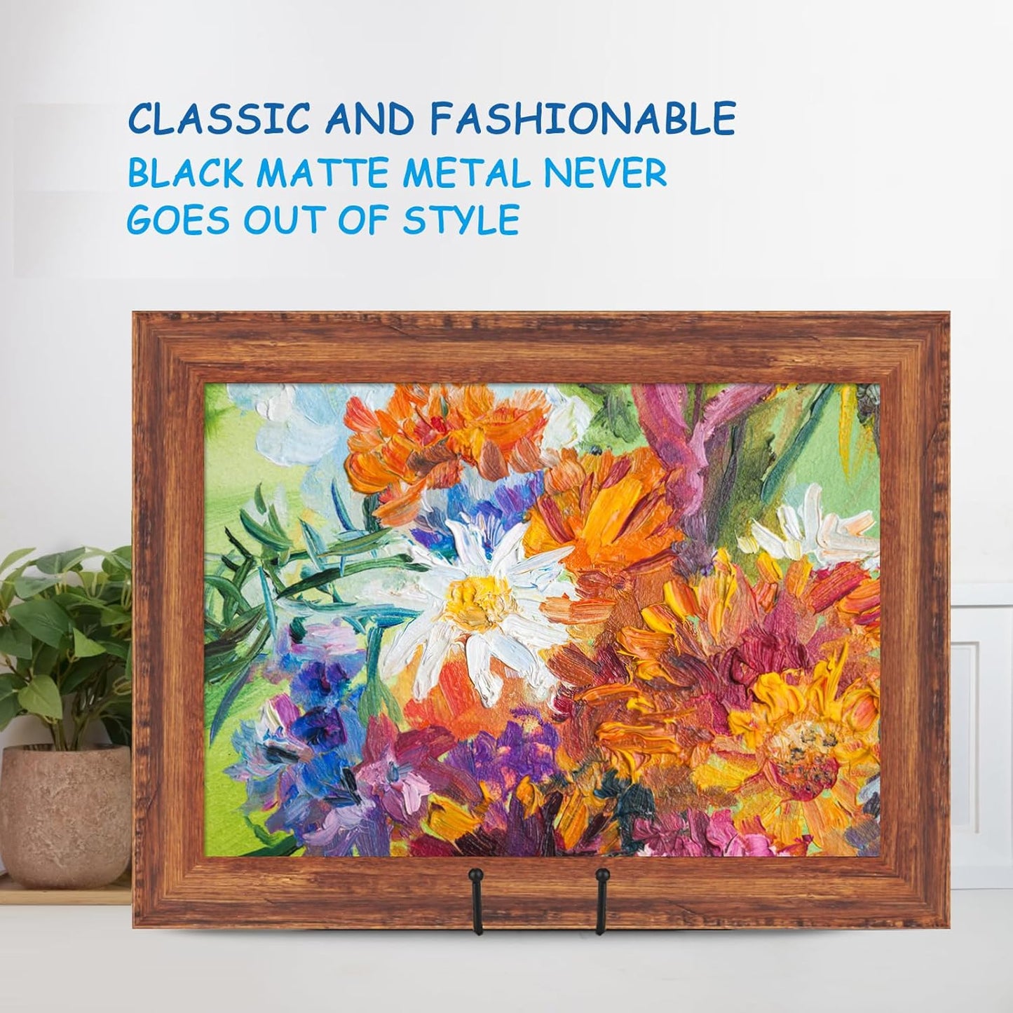 Decolore 5 Pack 12 Inch Black Picture Stands Plate Stands for Display Large Book Stands for Picture, Decorative Plate, Book, Frame, Tabletop Poster