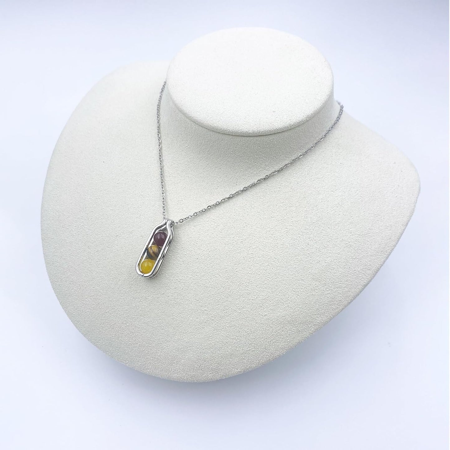 Natural Crystal Necklace Gift for New Beginnings, Crystals and Healing Stones Necklace for Anxiety Relief, Encourage Gift For Women, Mum, Natural Genuine Gemstone, Cheer Up