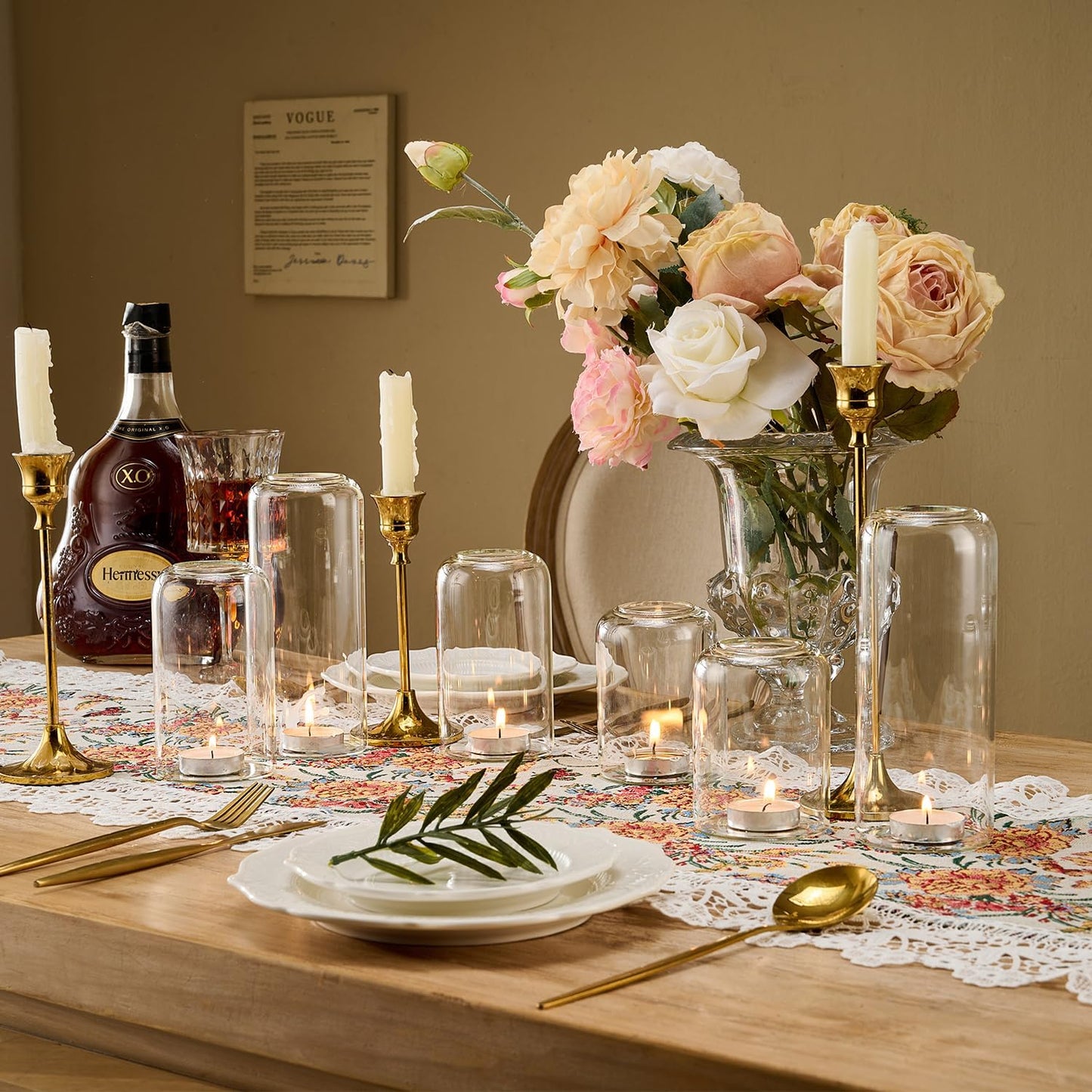 Glass Bud Vases Set of 6 Clear Flower Vase for Centerpieces Shelf, 3.9'' 4.9'' 6.7'' Modern Small Vases for Living Room Bedroom Office Home, Decor for Wedding House Warming Party