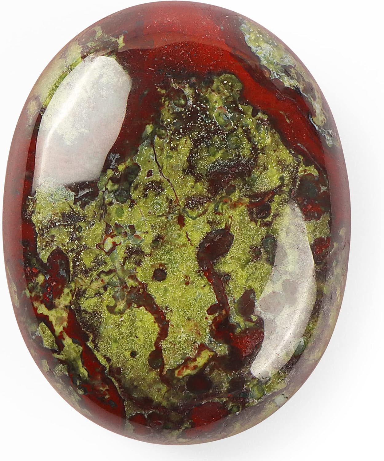 1.8 Inch Dragon Blood Jasper Crystal Thumb Worry Stone Palm Stones Crystal Pocket Gemstone for Anxiety Relief Meditation Yoga Spiritual Reiki Positvity