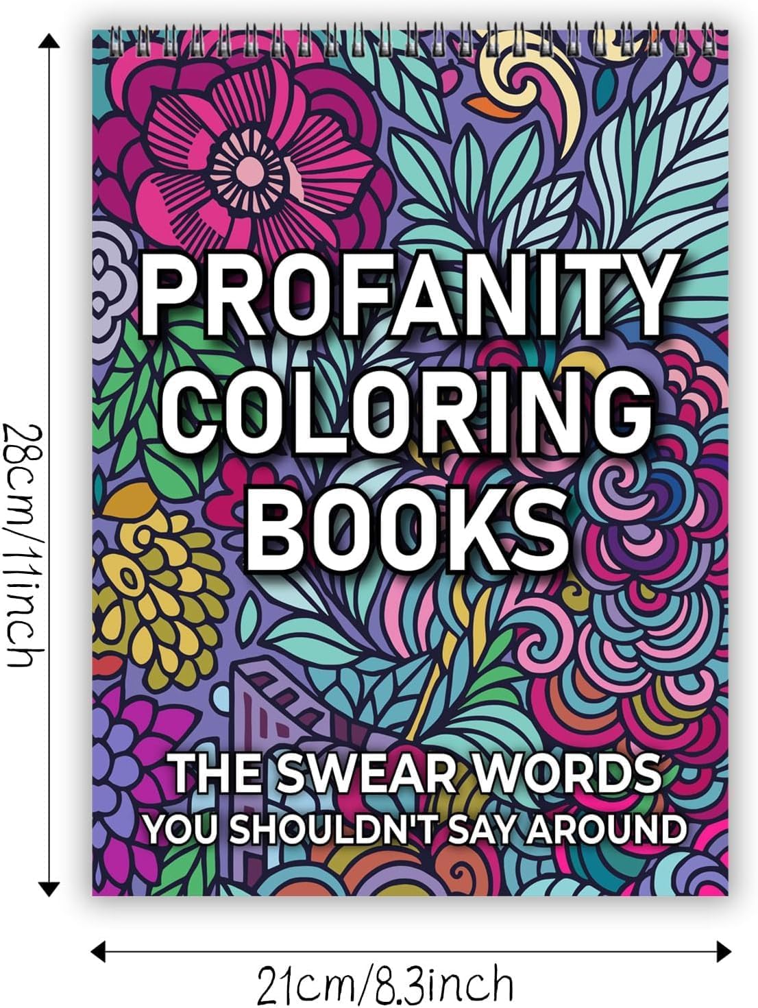 Bondream Swear Words Coloring Book for Adult Stress Relief and Relaxation,24 Page Cuss Words Coloring Books for a lot of Laugh,Gift for Women