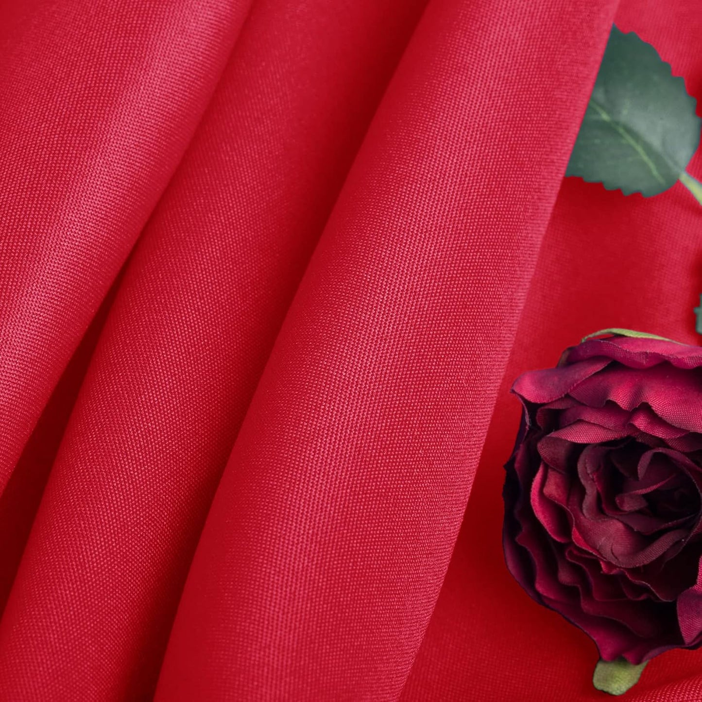 Ascoza 2pack 70 Inch Red Round Tablecloth in Washable Polyester Fabric for Wedding/Banquet/Restaurant/Parties…