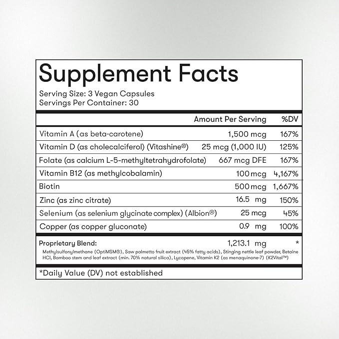 WELLBEL Women + Clean Supplement for Hair, Skin, and Nails, Vegan, Gluten Free, Non GMO 90 Count - 3 Pack
