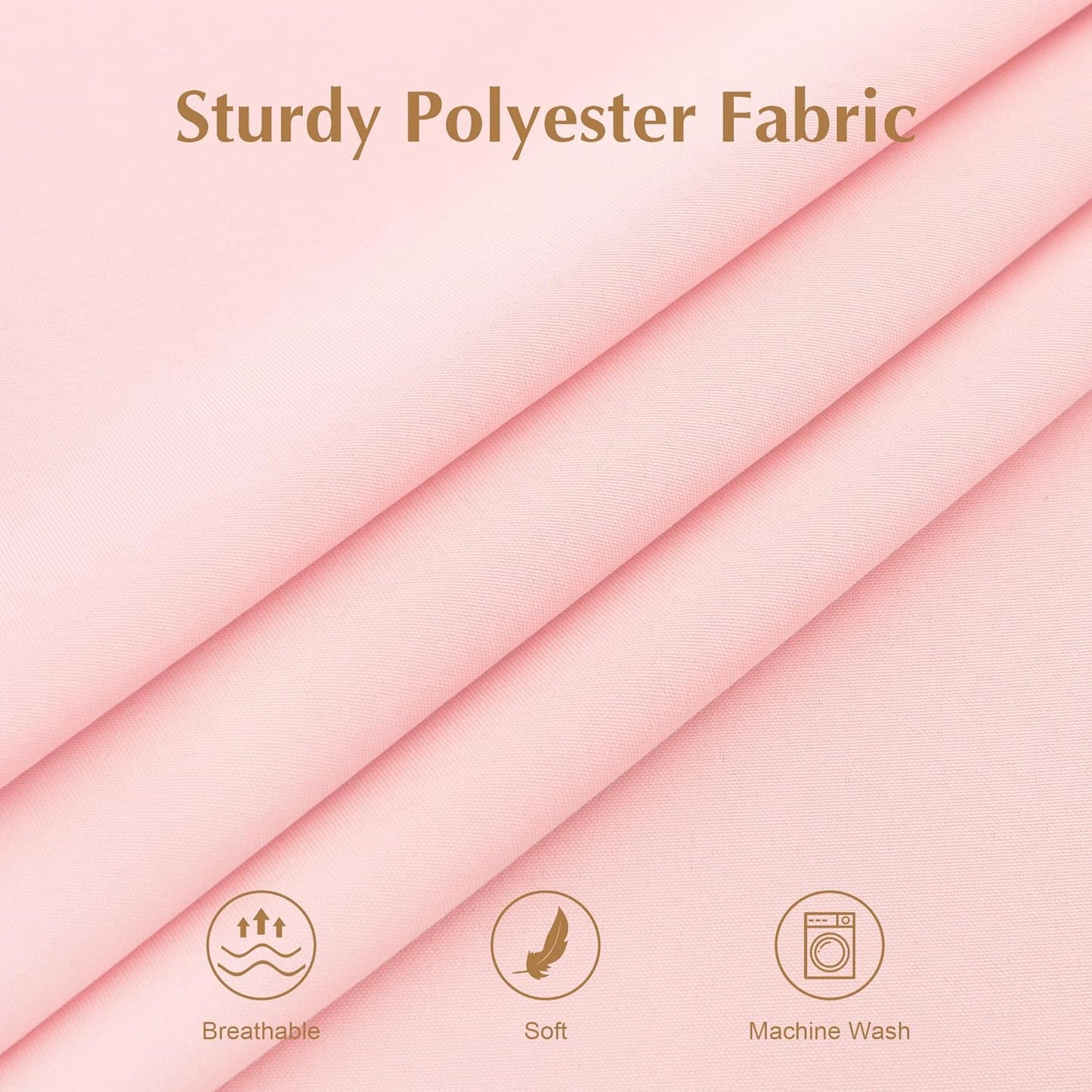 2 Pack Square Table Cloth 52X52 Inch Pink Tablecloth Washable Polyester Solid Dining Table Cover for Birthday Party Dinner Holiday Outdoor Indoor