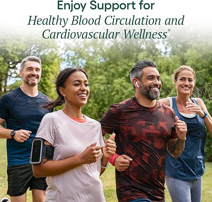 EcoNugenics Circutol: Heart & Blood Pressure Supplement with Nattokinase, L-Carnitine, Hawthorn Berry Extract, Cordyceps & Reishi Mushrooms – Healthy Blood Flow & Nitric Oxide Support – 60 Capsules