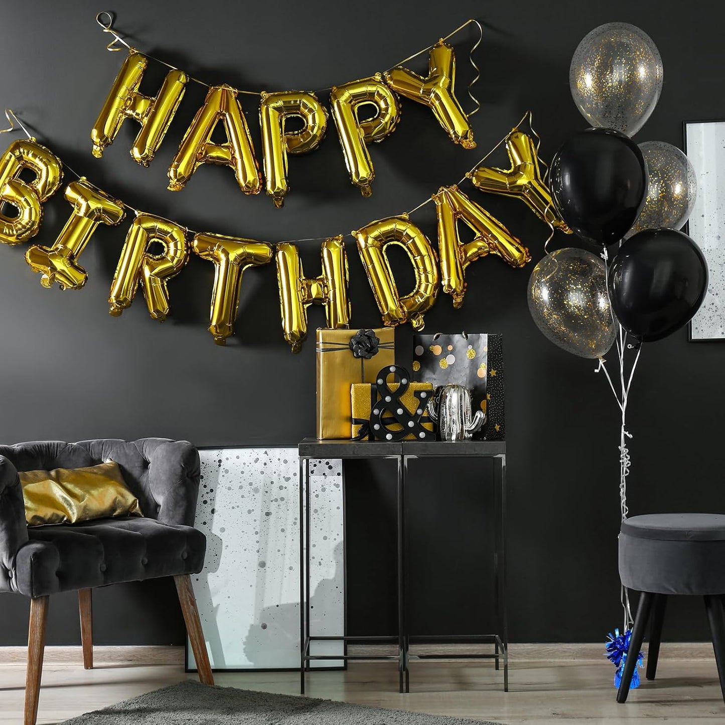 6 Pack Blue Balloon Weights Metallic Holder Anchors Balloon Holder Weights for for Birthday 2025 Graduation Party Christmas Wedding Celebration Decoration (Blue)