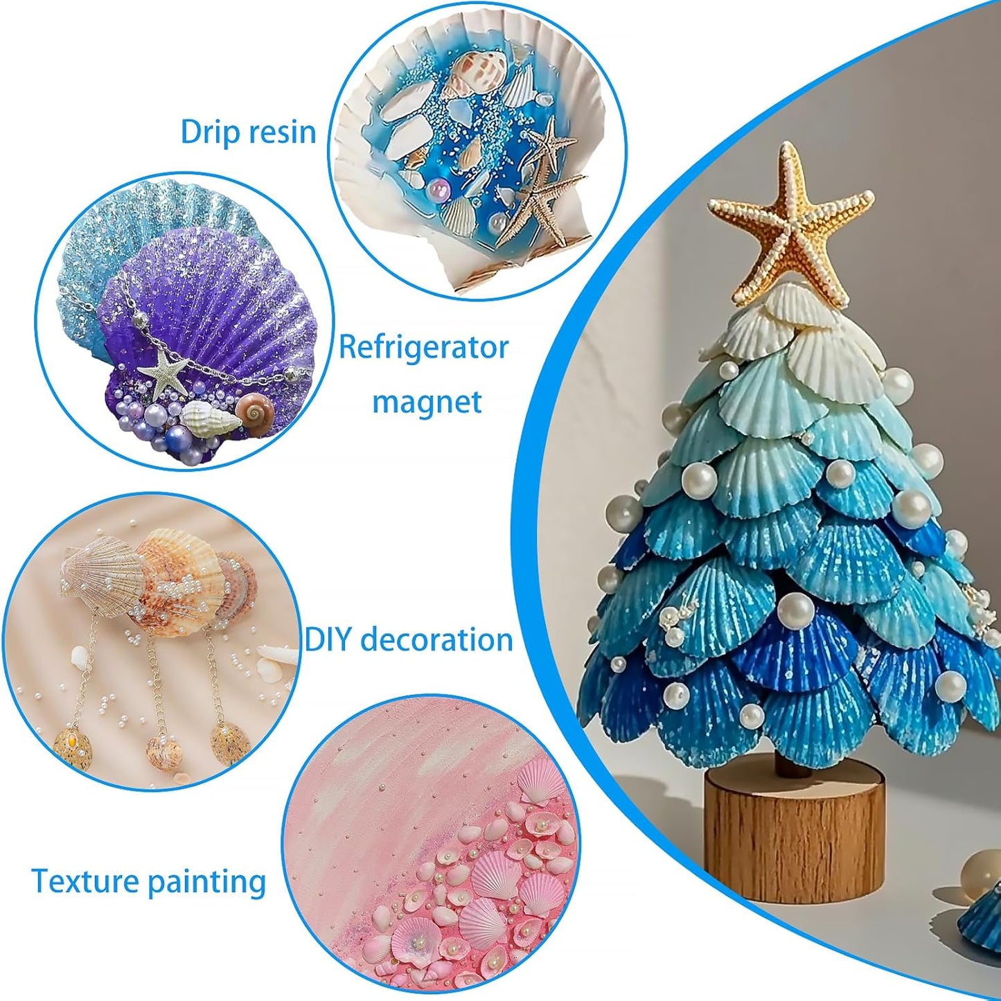 16PCS Sea Shells Scallop Shells Natural White Sea Shells for DIY Craft Crafting,Painting,Baking,Home Decor and Beaching Wedding Decoration (10-12CM) Seashells Bulk