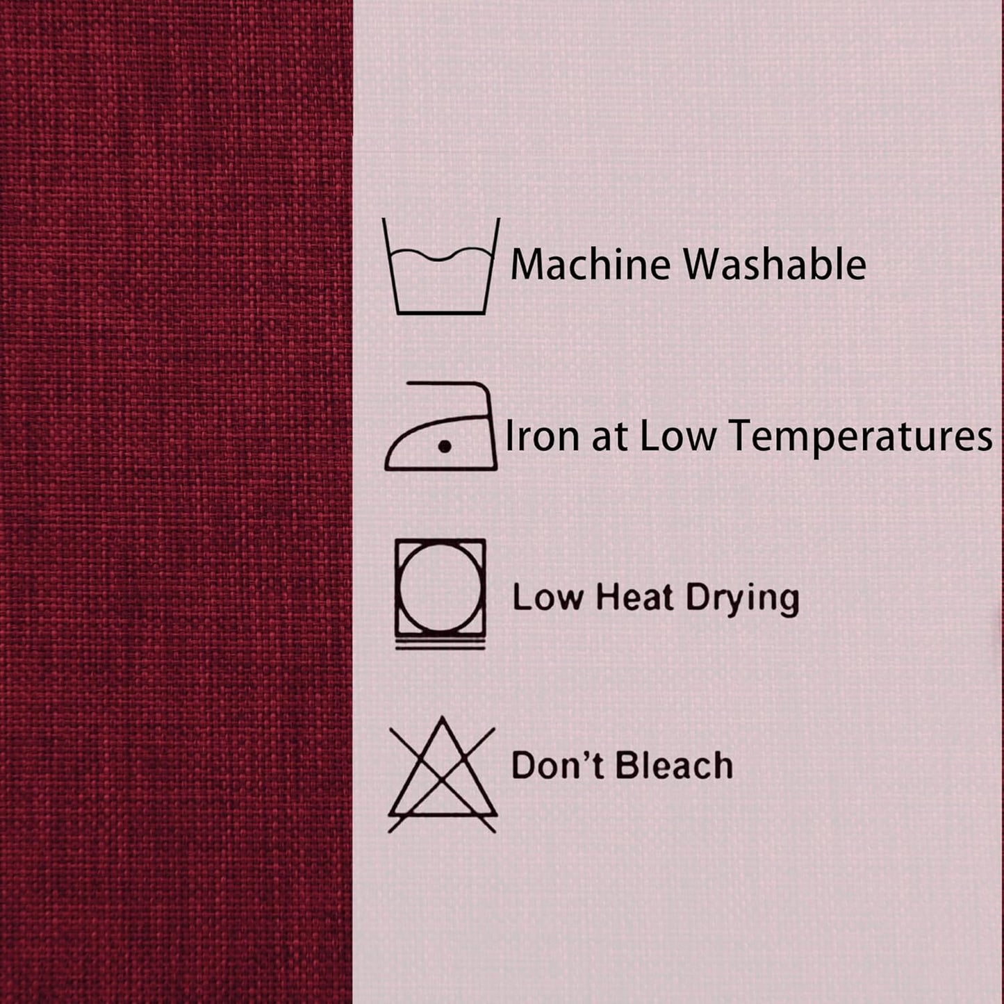 Hiasan 2 Pack Faux Linen Red Rectangle Tablecloth - Wrinkle and Stain Resistant Washable Table Cloth for Kitchen Dining Room Holiday Table Cover for Party Dinner, 60 x 120 Inch