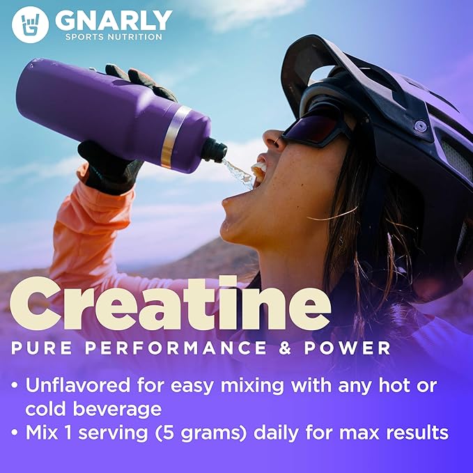 Gnarly Nutrition Creatine Powder – Creapure, Vegan Creatine Supplement – NSF Sport Certified, Optimized Recovery – Sports Nutrition – 5g Creatine Monohydrate – Unflavored, 15.87 oz