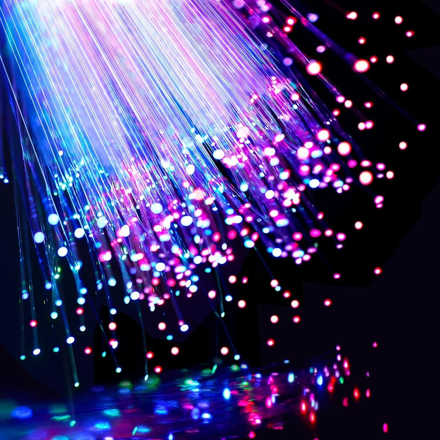 48 PCS Glow Fiber Wands Sticks LED Light Wands 3 Modes Flashing Fiber Optic Light Rod Bulk Fiber Optic Wands for Halloween Christmas Bar Wedding Party Supplies