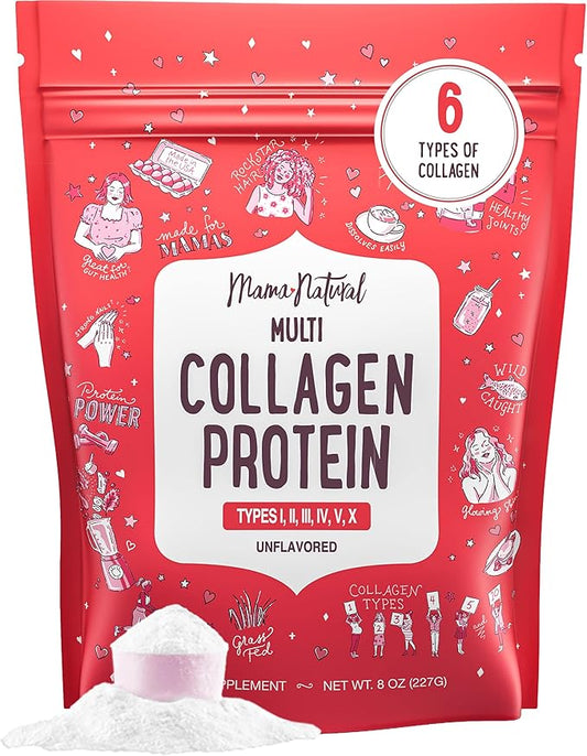 Multi Collagen Protein Powder Type 1, 2, 3, 4, 5, 10 - Unflavored & Hydrolyzed - Pure Collagen Peptides Powder - Grass Fed Beef, Wild Fish Marine & USA Eggshell - 20 Servings