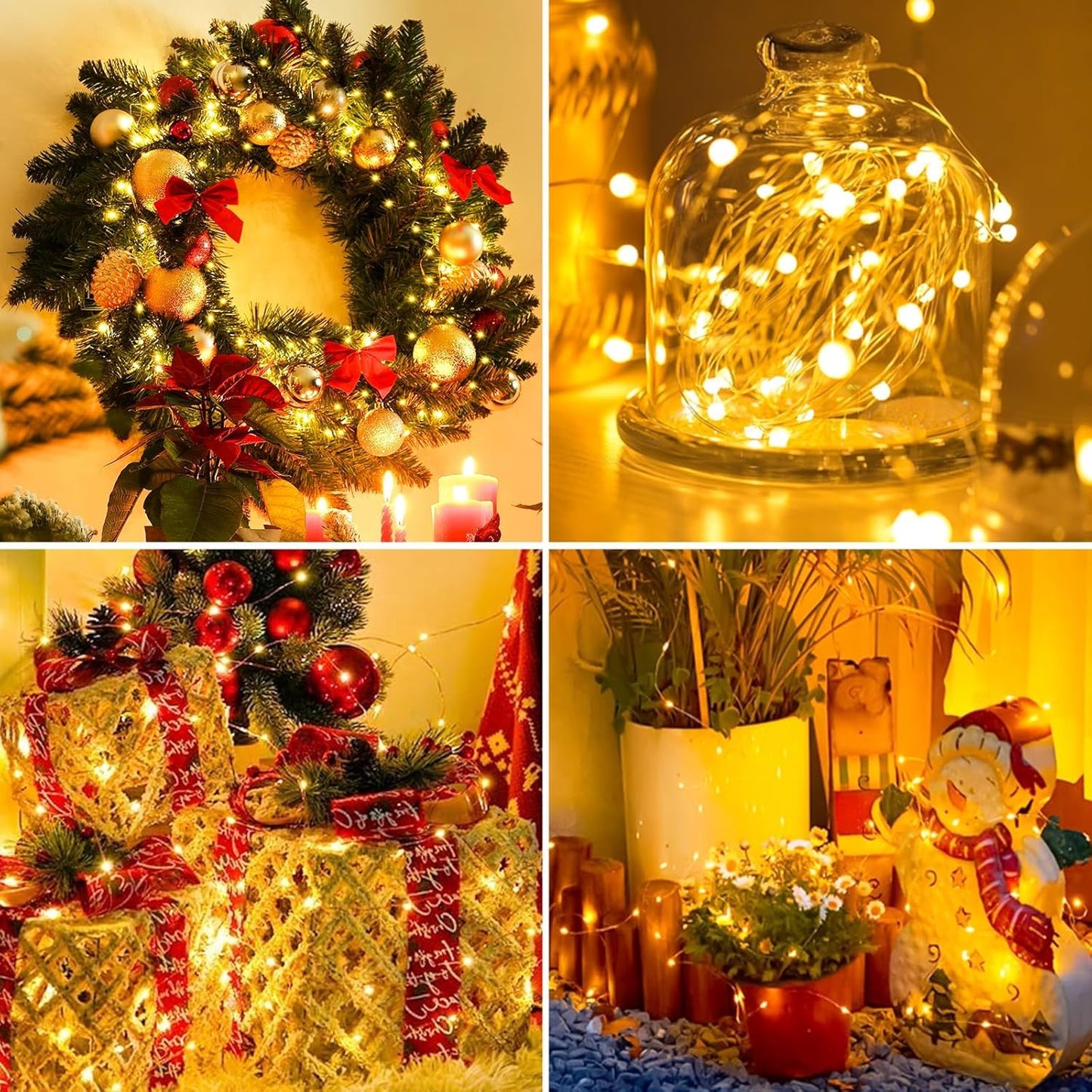 6 Pack Fairy Lights Battery Operated - 7ft 20 Led Twinkle Lights 3 Modes, Bulk Mini String Lights Waterproof for Mason Jars Vases DIY Party Wedding Decoration Christmas -Warm White