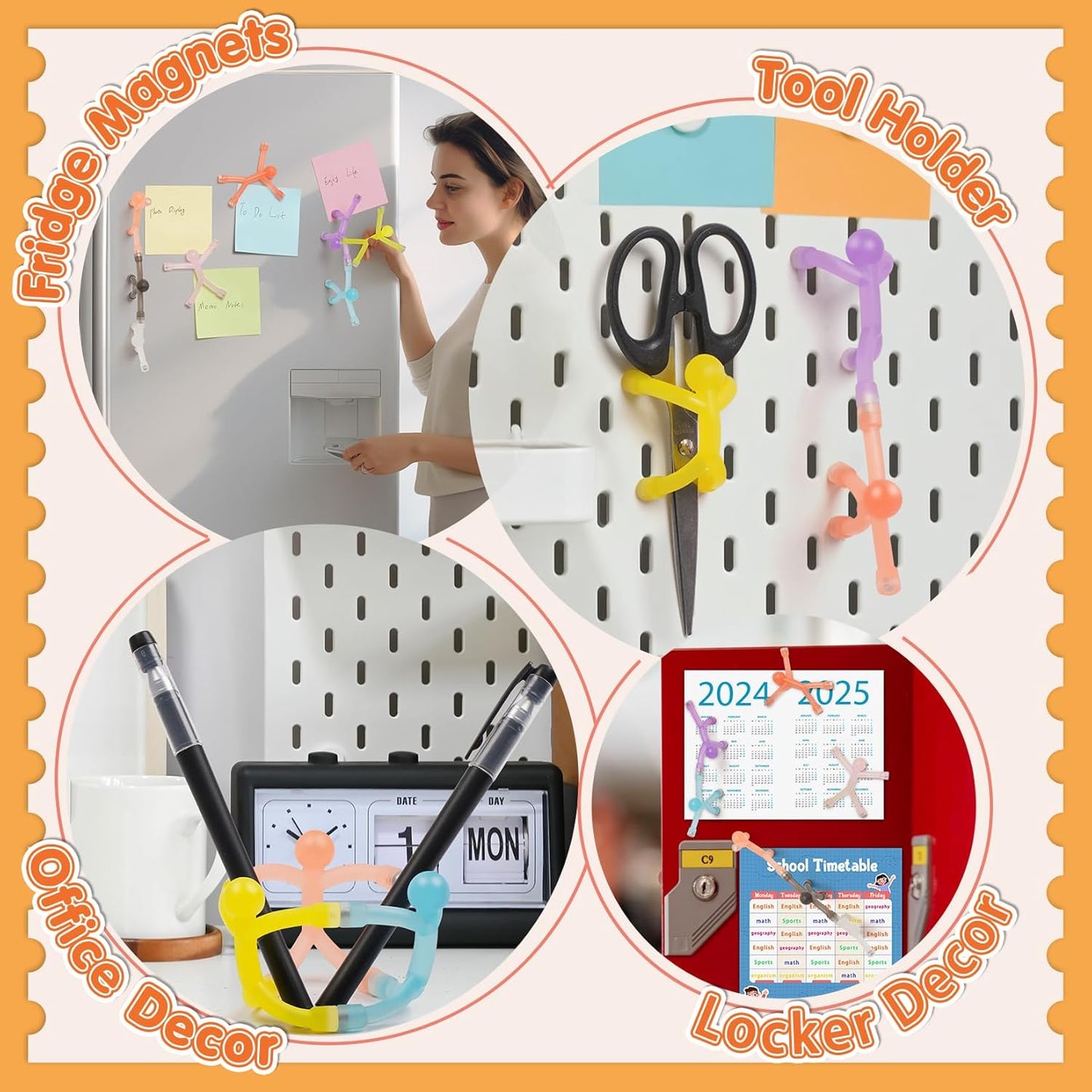 10 Pack Magnetic People for Adults, Decorative Refrigerator Magnets, Creative Magnet Set for Locker, Office, Kitchen, and Travel Use