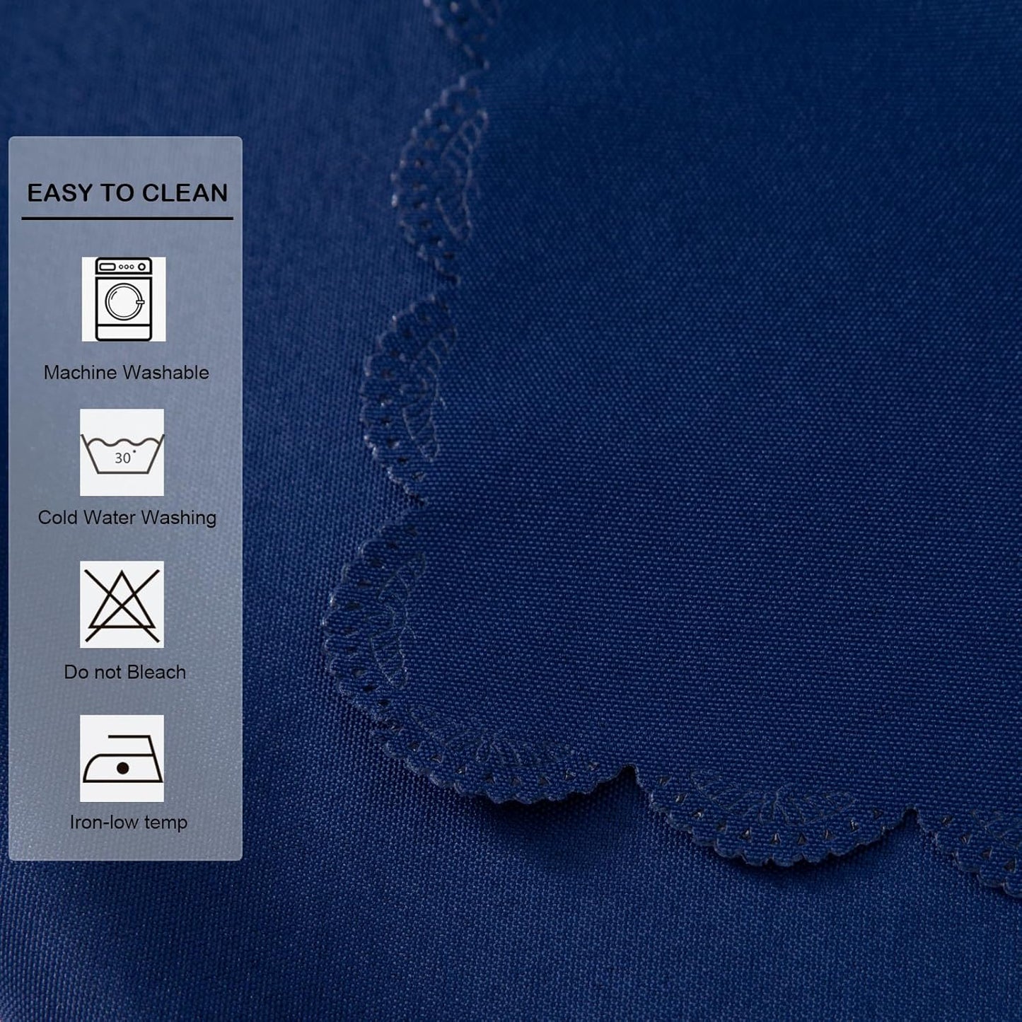 Rectangle Navy Tablecloth 60 x 84 Inch Polyester Fabric Washable Table Cloth Decorative Wrinkle Resistant Solid Color Table Cover for Kitchen Dinning Party Wedding Camping