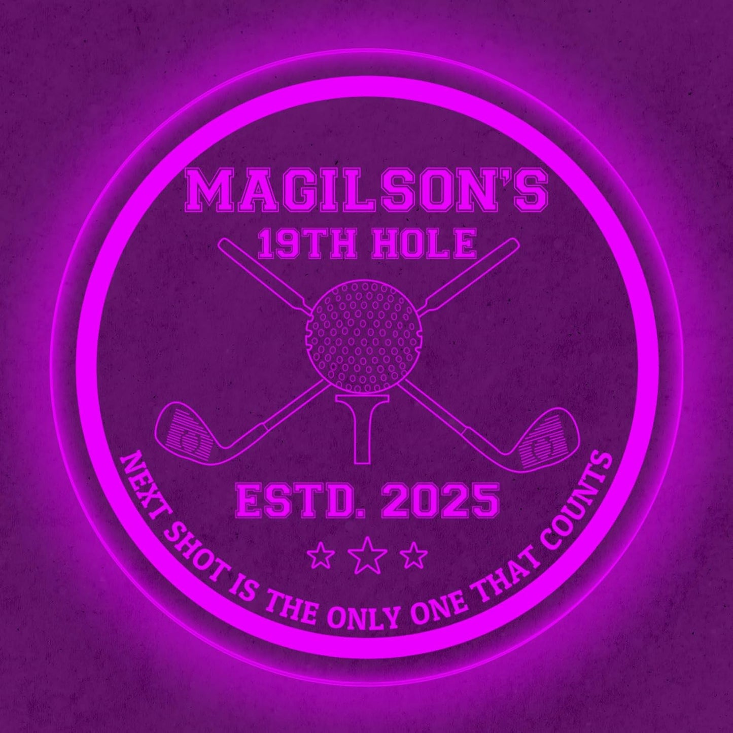 Custom Golf LED Bar Sign – Personalized Color Changing Acrylic Wall Decor for Home Bar, Man Cave, Game Room, or Patio (Golf Bar, 16 INCHES)