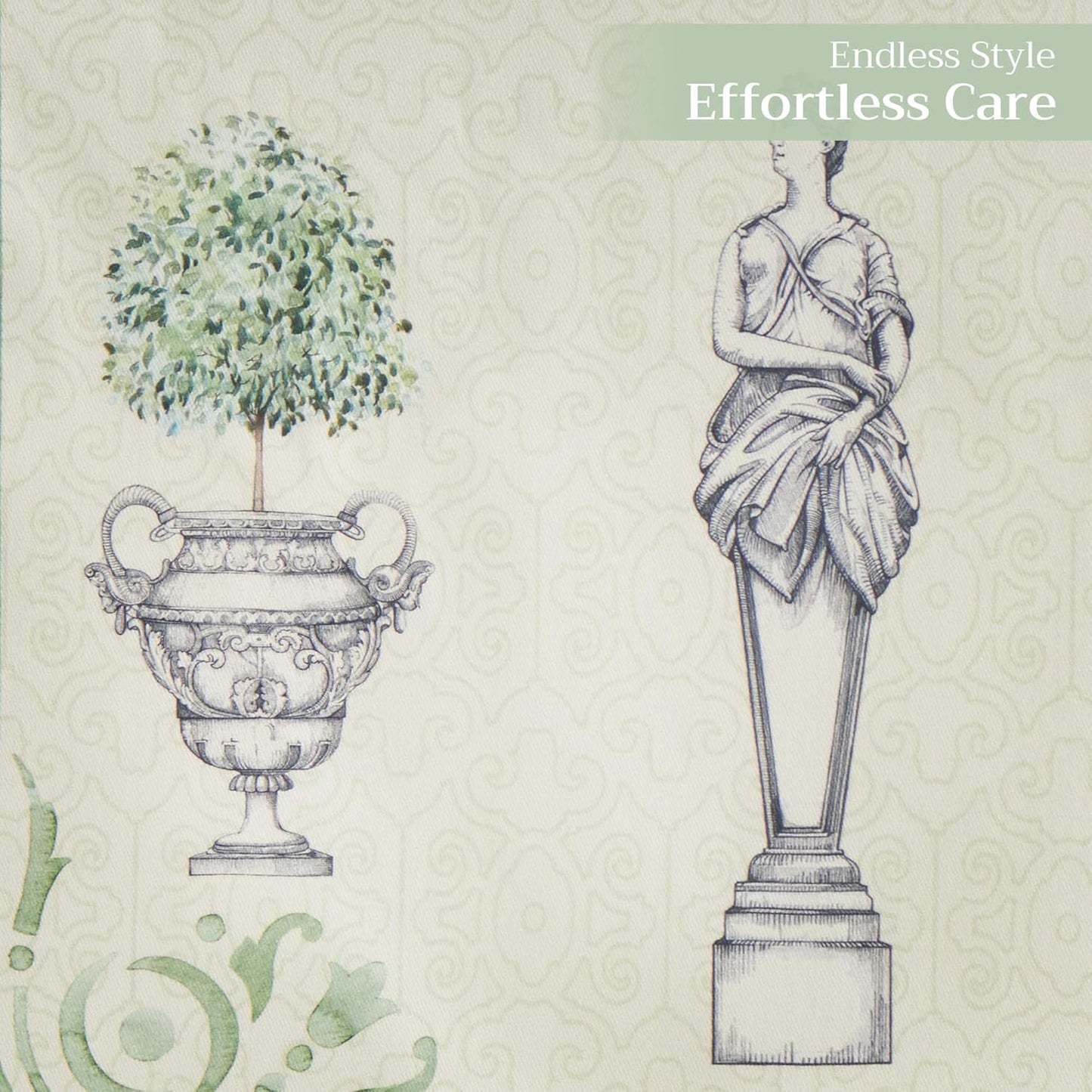 Maison d' Hermine Table Runner 100% Cotton Double Layer Table Runners 72 inches Long Decorative for Home Kitchen Dining Party Wedding Bridal Shower Spring Summer (Jardin Du Roy, 14.50" x 72")