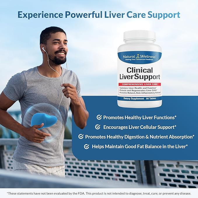 Natural Wellness Clinical Liver Support – Physician-Formulated Milk Thistle & Curcumin Blend for Detox, Repair & Healthy Liver Function – 12 Powerful Ingredients, Maximum Absorption