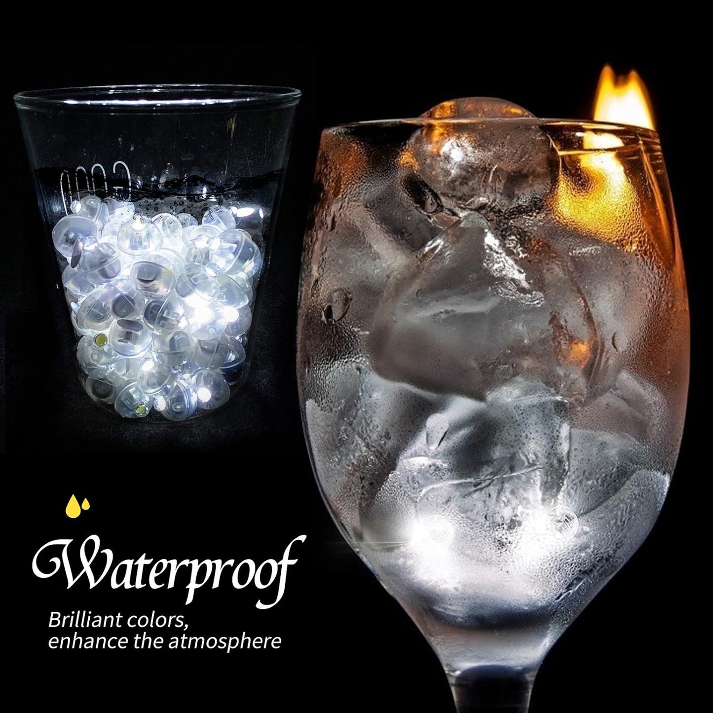 50pcs White LED Balloon Lights, Tiny Led Lights Mini Round LED Ball Lamp for Paper Lantern Balloons, Indoor Outdoor Party Event Fun Party Supplies Halloween Christmas Wedding Decoration