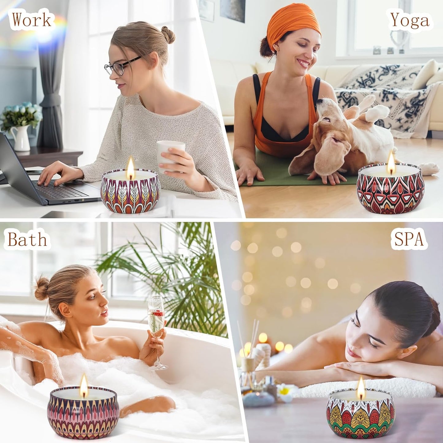 Scented Candles Gift Set, 18 Pack Aromatherapy Candle Gifts for Women, 45oz 450H Long Burning Soy Wax Jar Candles Set for Home Scented, Retro Court Style - Exclusive for Nobles