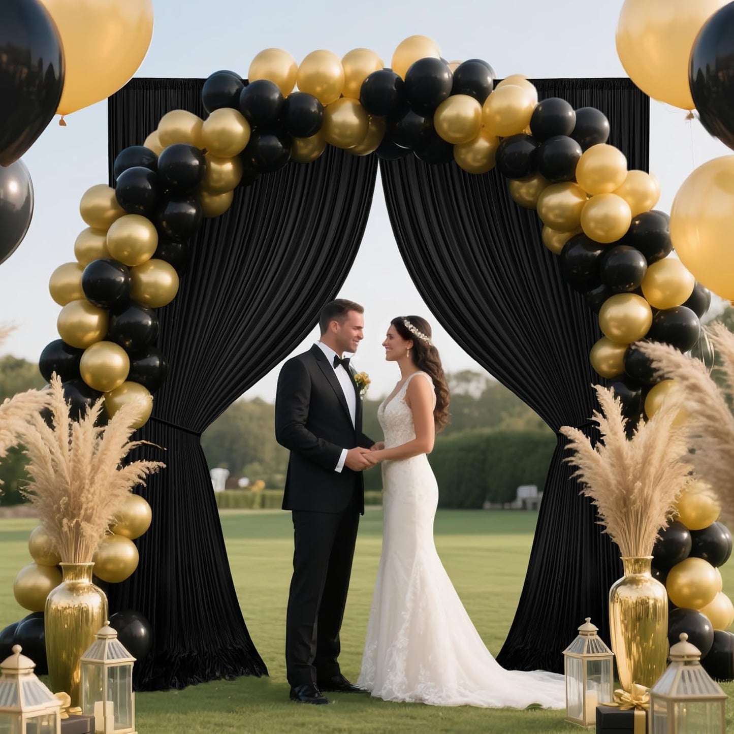 40x10ft Backdrop Curtains for Parties, 8 Panels 5x10ft Curtains Photography Drapes Rod Pocket Curtain Backdrop for Birthday Wedding Baby Shower Home Decor