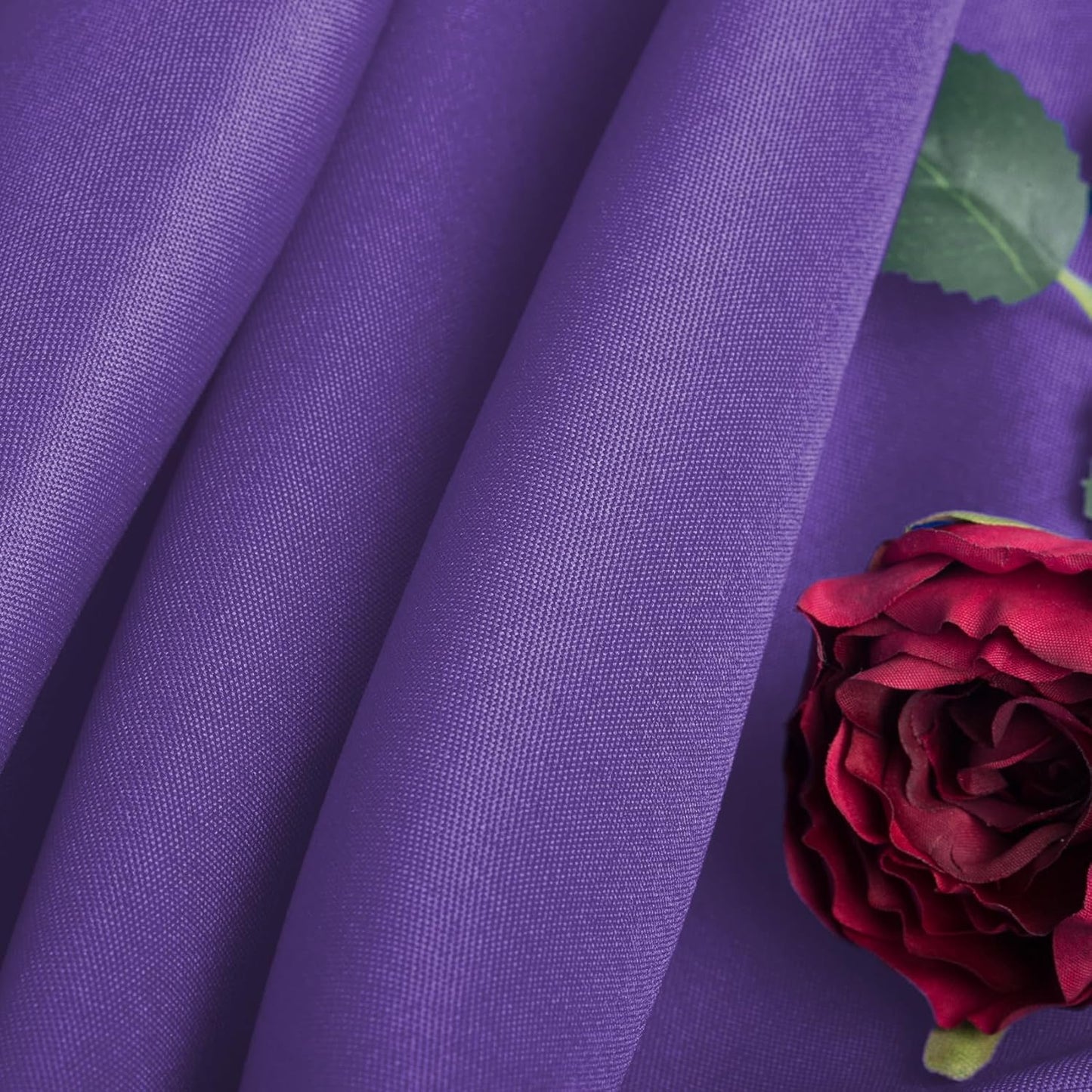 Ascoza 2pack 108 Inch Purple Round Tablecloth in Washable Polyester Fabric for Wedding/Banquet/Restaurant/Parties