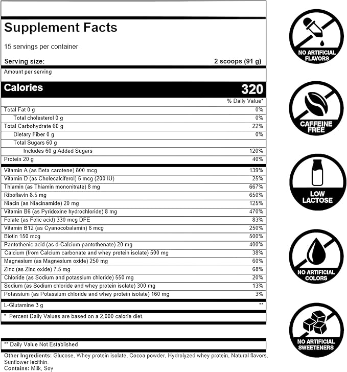 FIRST ENDURANCE Ultragen Workout Recovery Drink Powder, Protein Mix, Boosts Energy, Accelerates Recovery | Chocolate, 15 Servings