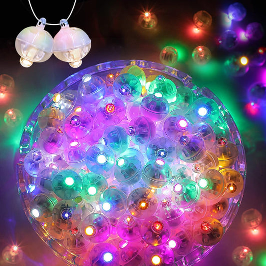 50PCs Mini Led Lights, Flash Led Balloons Light for Neon Party Lights, Paper Lanterns, Easter Eggs, Birthday Party, Wedding, Halloween, Christmas Decoration - Blinking Colorful