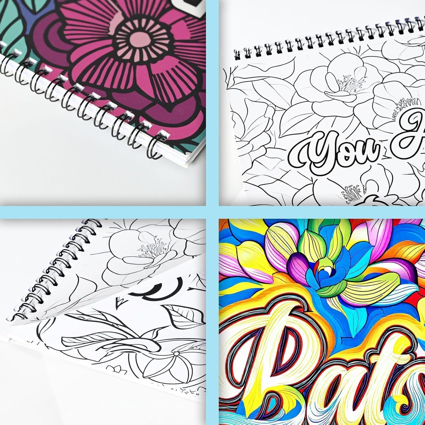 Bondream Swear Words Coloring Book for Adult Stress Relief and Relaxation,24 Page Cuss Words Coloring Books for a lot of Laugh,Gift for Women