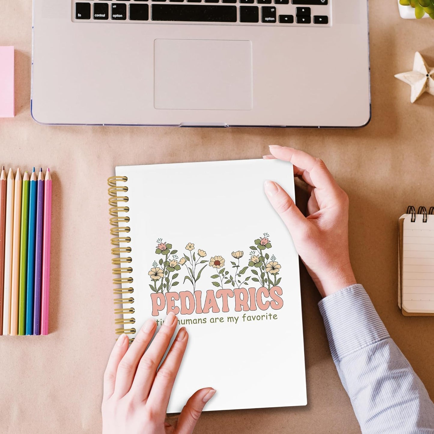 Pediatric Nurse Spiral Notebook, Nurse Appreciation Gifts Journaling Notebooks for Women Dector, Pediatric Nursing Hardcover Journals for Office 160 Pages 5.5 x 8.3 Inch, Gifts for Nurses Female