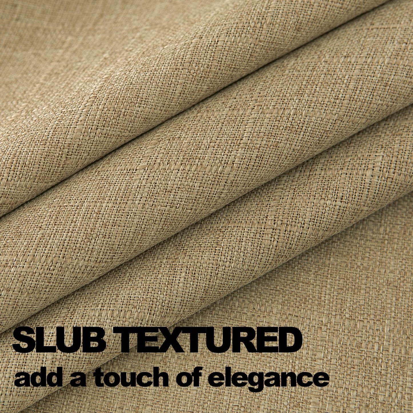 NLMUVW Square Tan Linen Tablecloth, Farmhouse Table Cloth Textured Water Resistant Decorative Table Cover for Cafe Dining Kitchen, 54 x 54 Inch