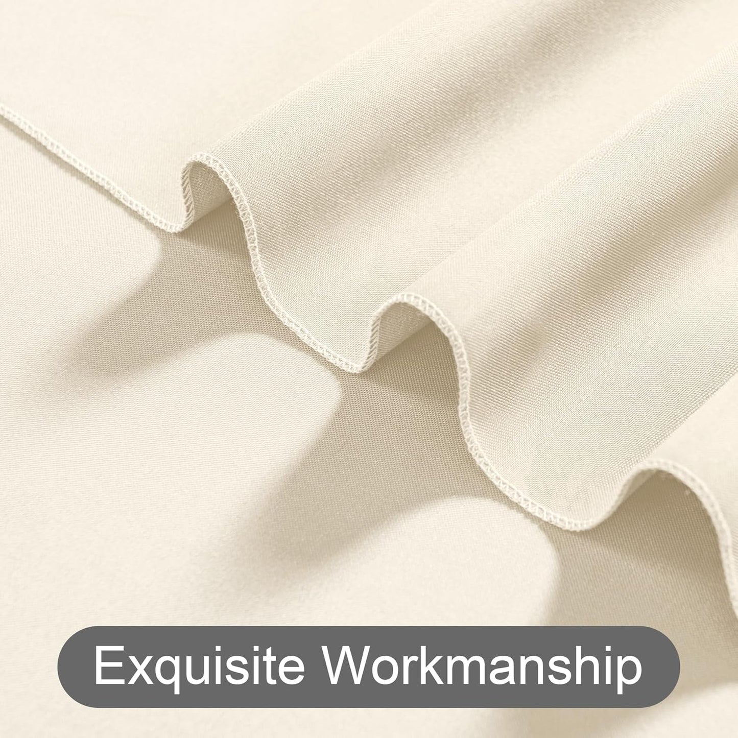 DWCN 10x8 FT Champagne Backdrop Curtains for Parties, Photography Backdrop Drapes with Rod Pockets for Wedding Decorations Stage Birthday Family Gatherings, 2 Panels 5ft x 8ft